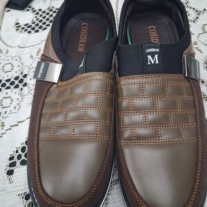 Men's Brown Slip-On Shoes By Cosidram Size 9